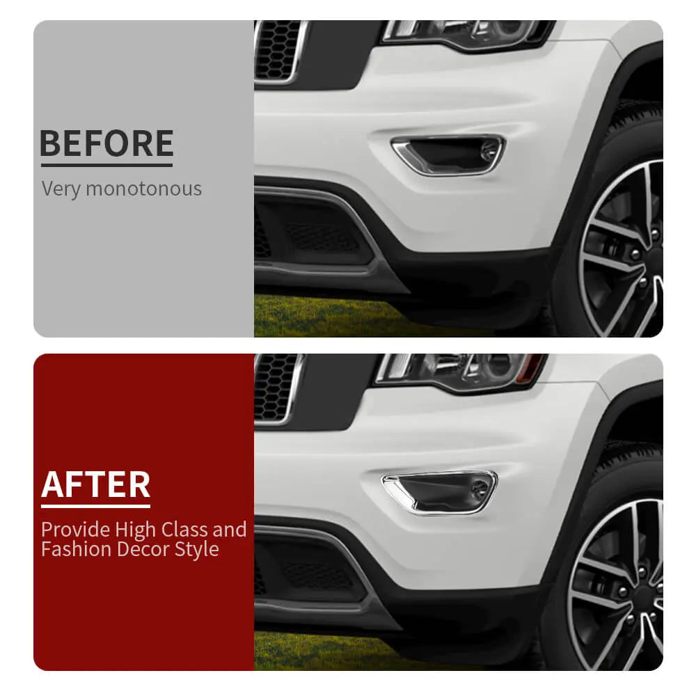 For 2017-2021 Jeep Grand Cherokee WK2 Original Car Front Bumper Fog Light Cover--Original Accessories