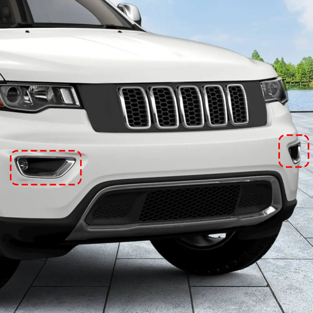 For 2017-2021 Jeep Grand Cherokee WK2 Original Car Front Bumper Fog Light Cover--Original Accessories