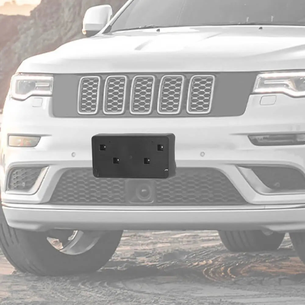 For 2017-2023 Jeep Grand Cherokee Front License Plate Mounting Bracket Black