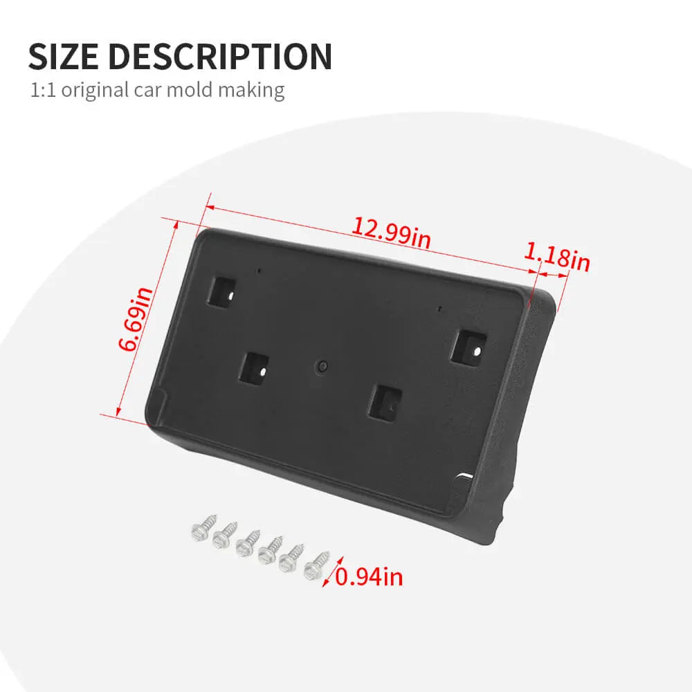 For 2017-2023 Jeep Grand Cherokee Front License Plate Mounting Bracket Black