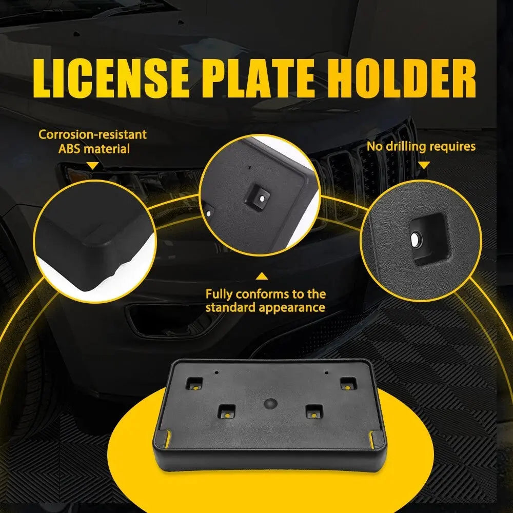 For 2017-2023 Jeep Grand Cherokee WK2 Front License Plate Frame Mount Bracket Holder