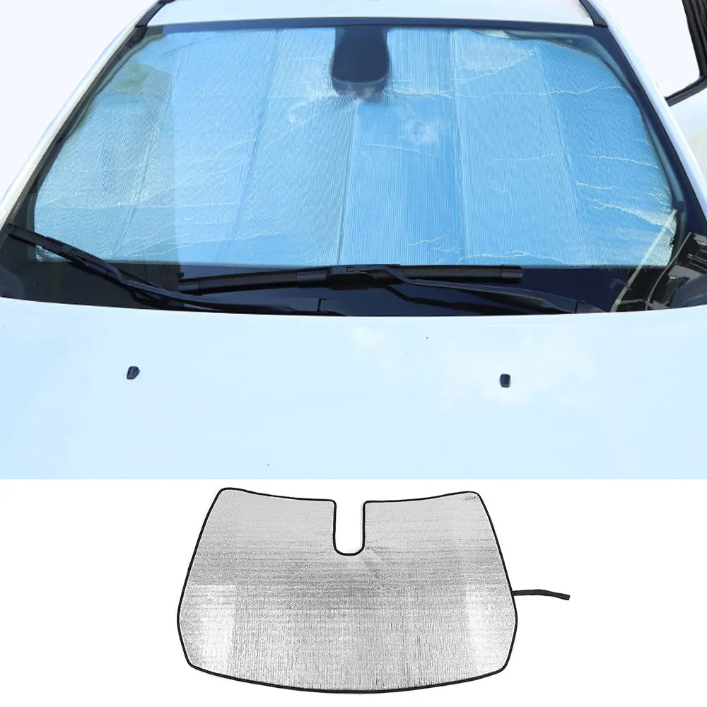 For 2017+ Jeep Compass Windshield Sunshade, Front Window Sun Shade Foldable Sun Visor Sunscreen