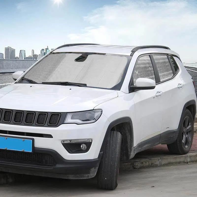 For 2017+ Jeep Compass Car Window Sunshade Anti UV Ray Sun Visor Protector Cover (8 pcs)