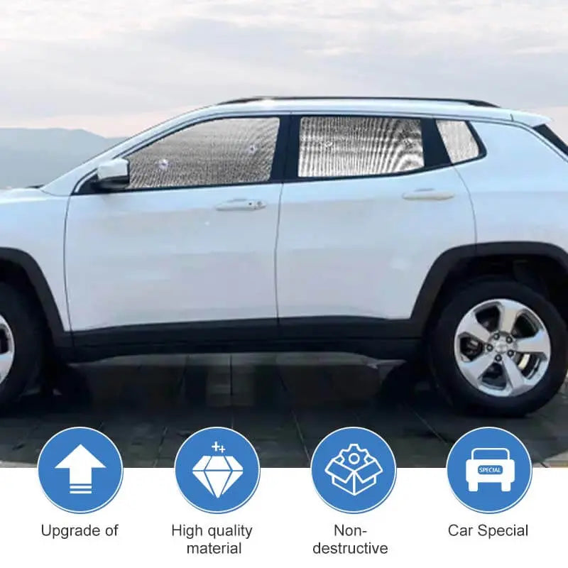For 2017+ Jeep Compass Car Window Sunshade Anti UV Ray Sun Visor Protector Cover (8 pcs)