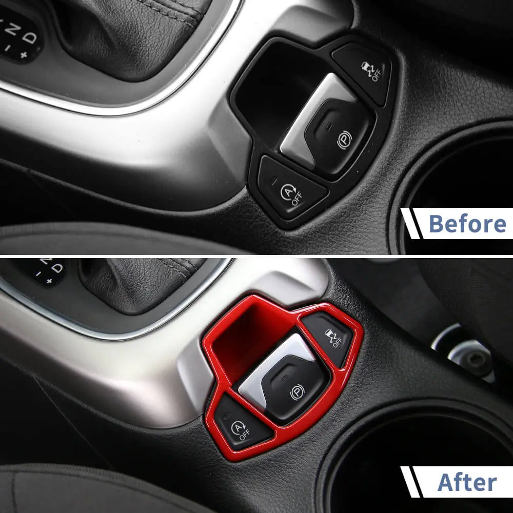 For 2017-2021 Jeep Compass Electronic Hand Brake Button Panel Cover Frame – Interior Trim Accessory