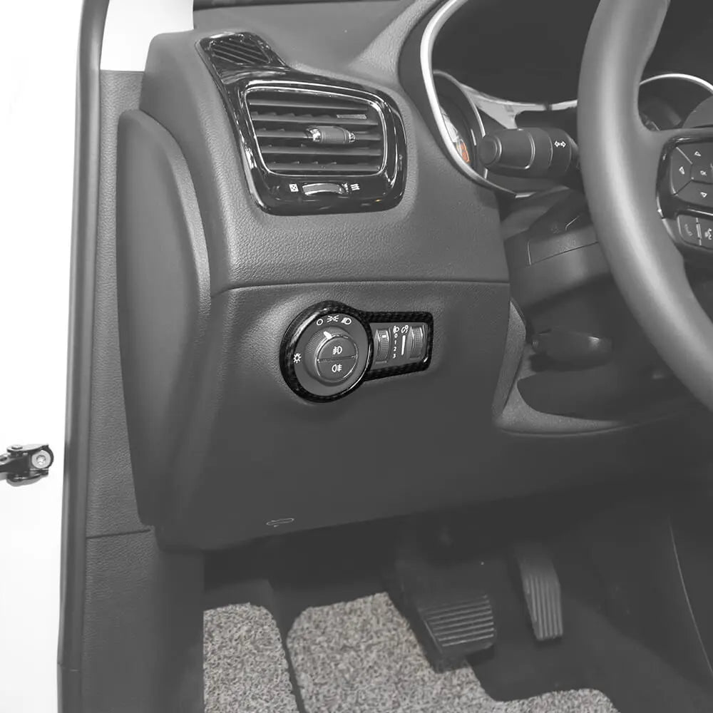 For 2017+ Jeep Compass Inner Headlight Lamp Button Switch Cover Trim Bezel