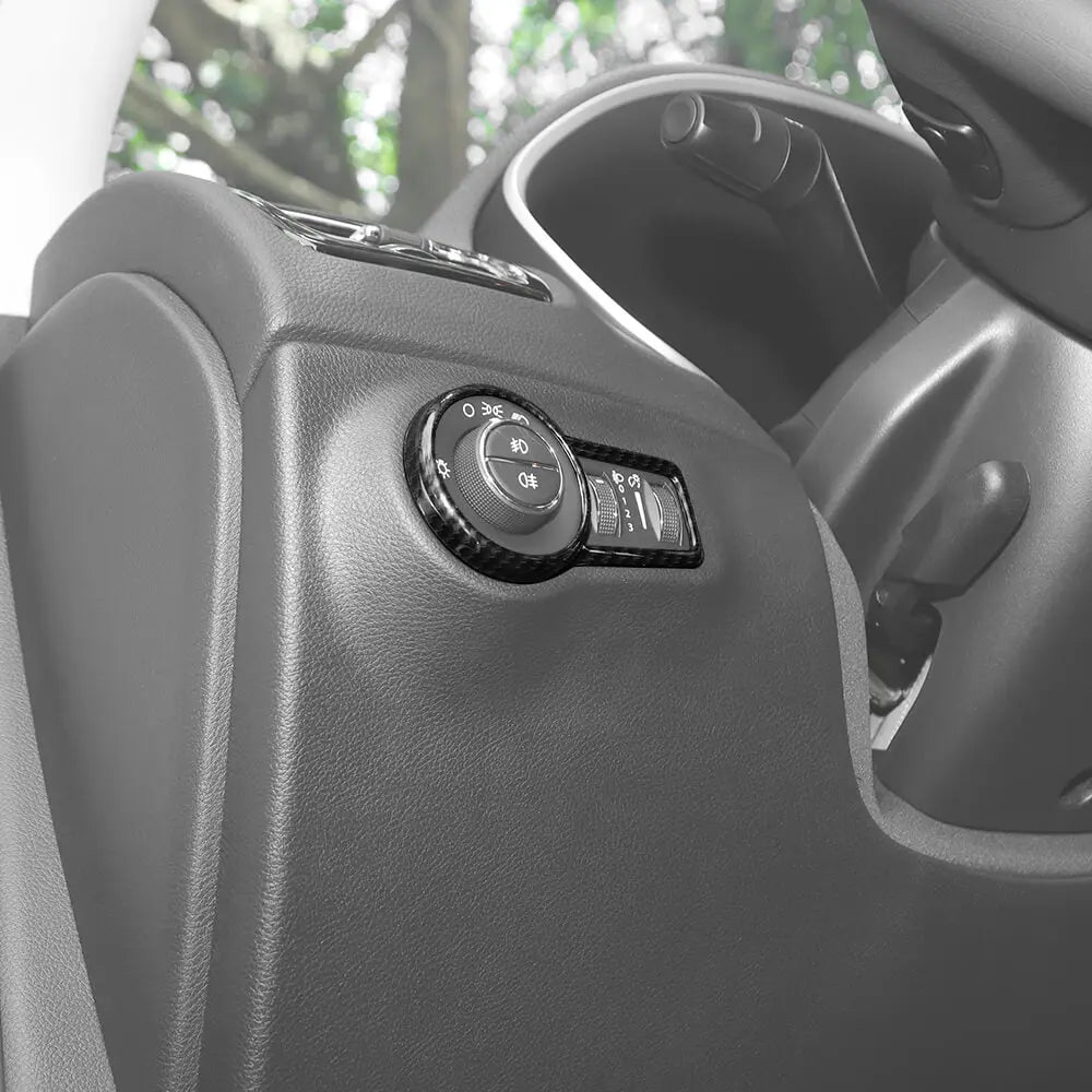 For 2017+ Jeep Compass Inner Headlight Lamp Button Switch Cover Trim Bezel