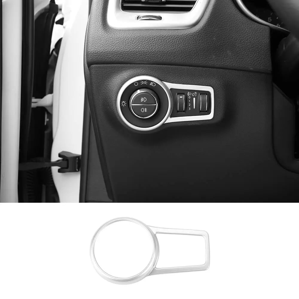 For 2017+ Jeep Compass Inner Headlight Lamp Button Switch Cover Trim Bezel