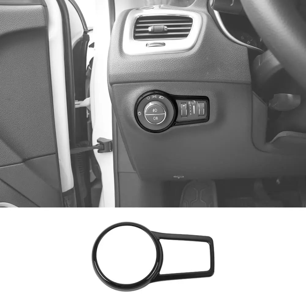 For 2017+ Jeep Compass Inner Headlight Lamp Button Switch Cover Trim Bezel