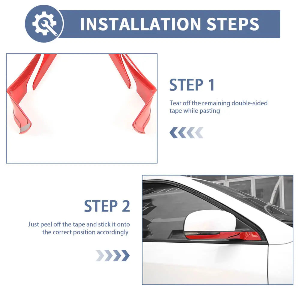 For 2017+ Jeep Compass Side Rearview Mirror Base Trim Strip Cover – Exterior Mirror Accent
