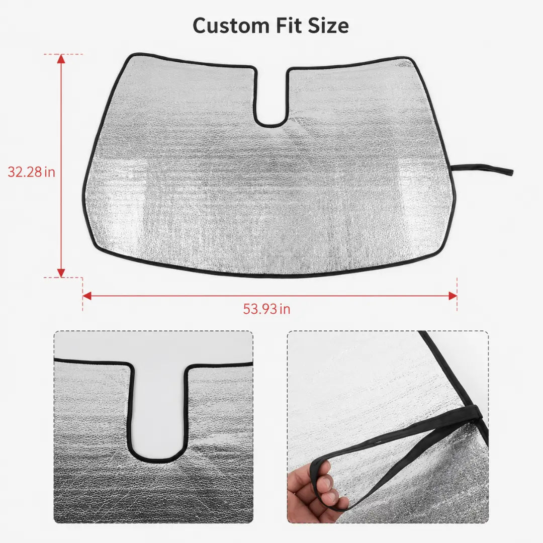 For 2017+ Jeep Compass Windshield Sunshade, Front Window Sun Shade Foldable Sun Visor Sunscreen