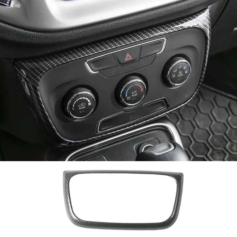 For 2017–2021 Jeep Compass Console A/C Switch Panel Frame Cover Trim – Climate Control Button Bezel