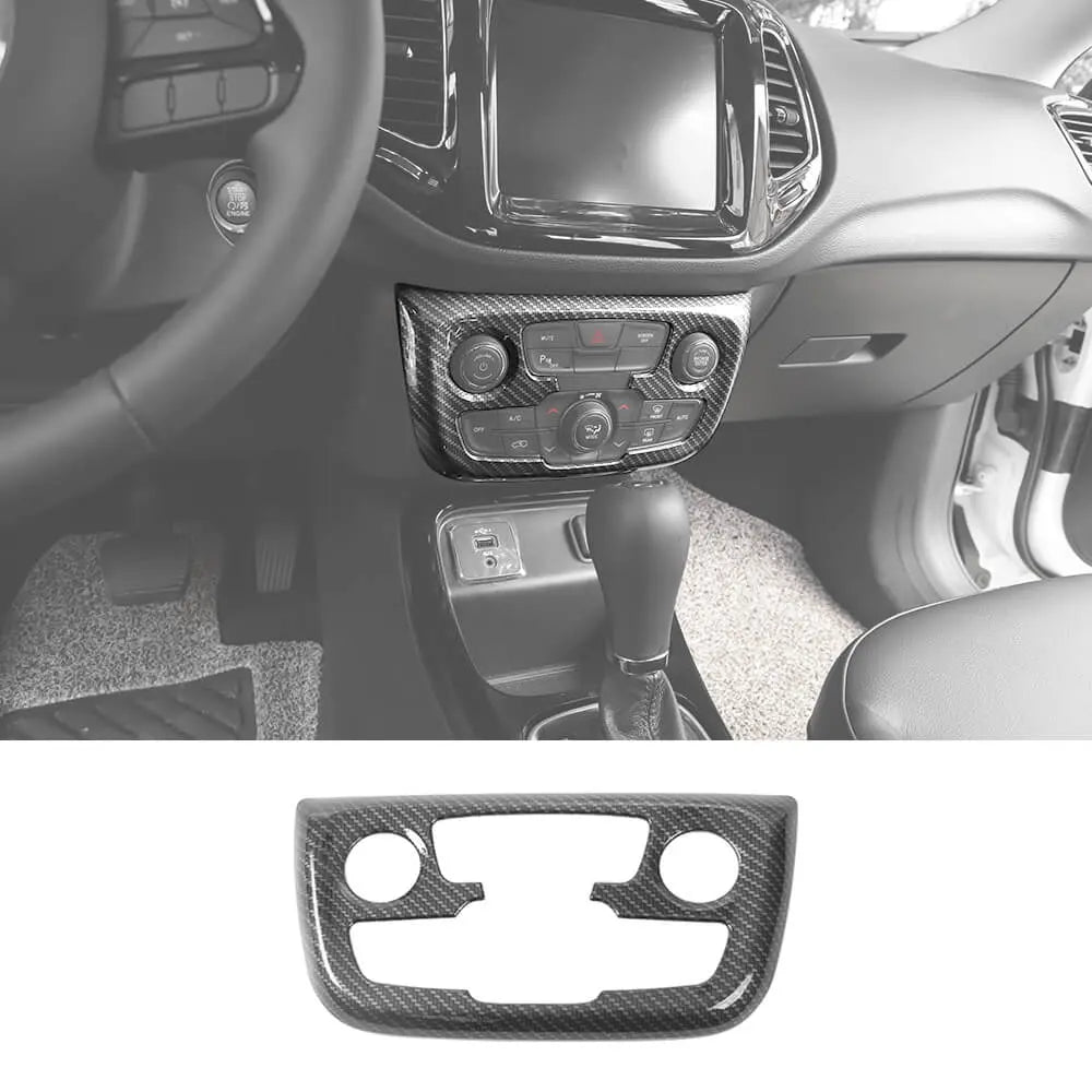 For 2017–2021 Jeep Compass Interior A/C Control Panel Cover Trim – Fits Models with Automatic Climate Control