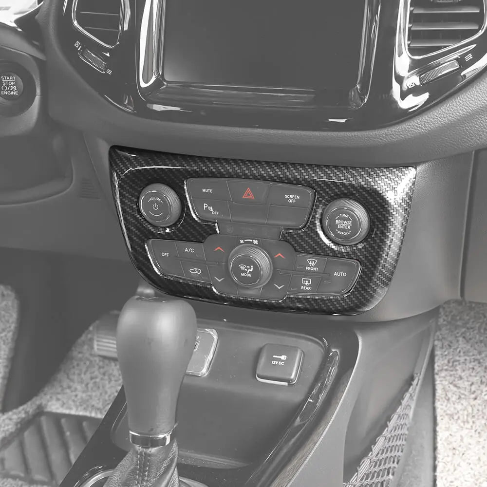 For 2017–2021 Jeep Compass Interior A/C Control Panel Cover Trim – Fits Models with Automatic Climate Control