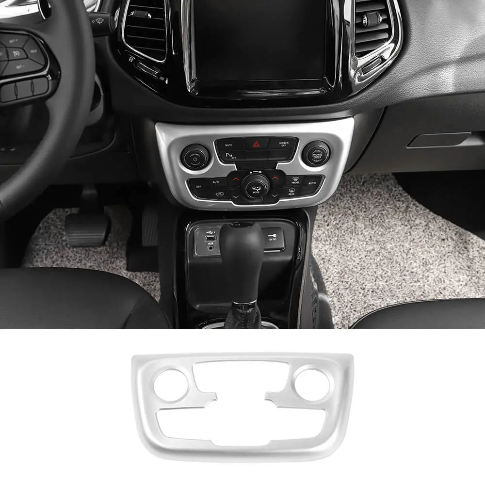 For 2017–2021 Jeep Compass Interior A/C Control Panel Cover Trim – Fits Models with Automatic Climate Control