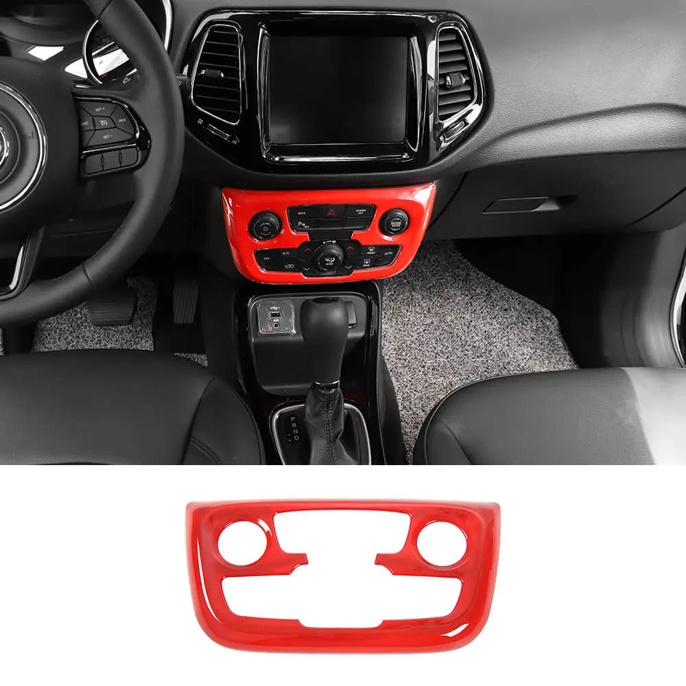 For 2017–2021 Jeep Compass Interior A/C Control Panel Cover Trim – Fits Models with Automatic Climate Control