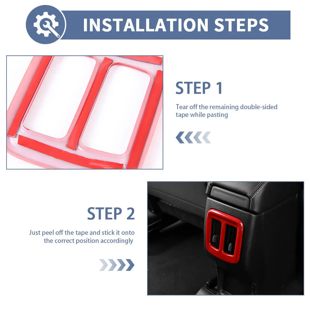 For 2017–2021 Jeep Compass Rear Seat Air Outlet Vent Frame Trim – Rear Center Console AC Vent Cover