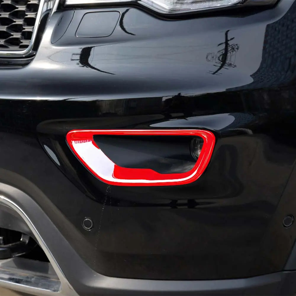 For 2017-2021 Jeep Grand Cherokee WK2 2x Front Fog Light Lamp Bezels Trim