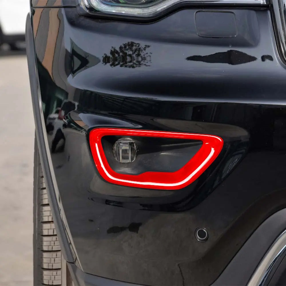 For 2017-2021 Jeep Grand Cherokee WK2 2x Front Fog Light Lamp Bezels Trim