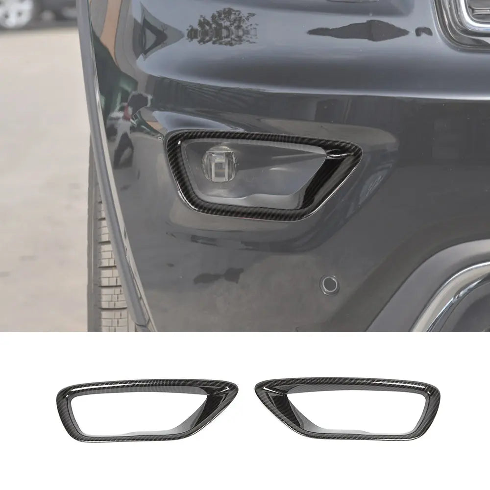For 2017-2021 Jeep Grand Cherokee WK2 2x Front Fog Light Lamp Bezels Trim