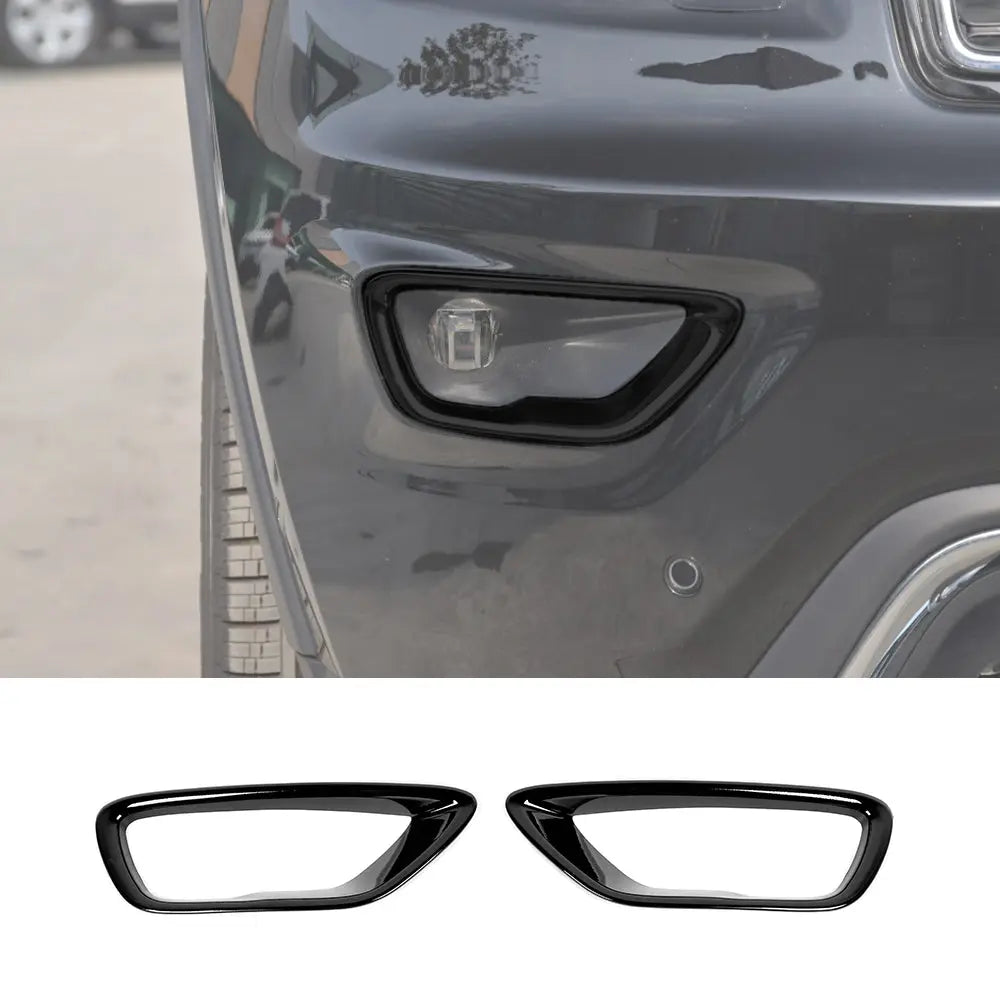 For 2017-2021 Jeep Grand Cherokee WK2 2x Front Fog Light Lamp Bezels Trim