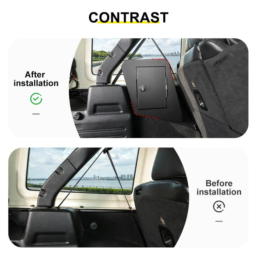 For 2018-2023 Jeep Wrangler JL 4-Door Version Interior Rear Cargo Safe Box Storage Combination Key Lock
