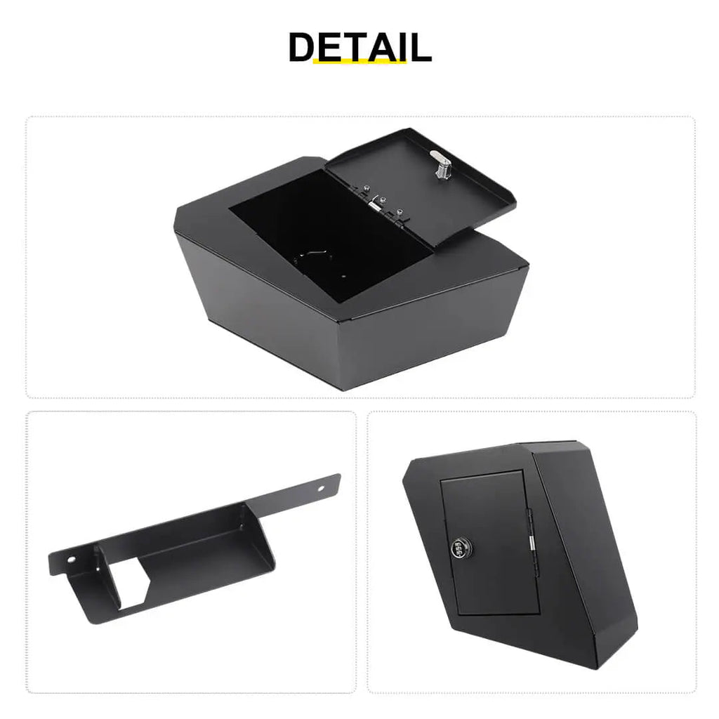 For 2018-2023 Jeep Wrangler JL 4-Door Version Interior Rear Cargo Safe Box Storage Combination Key Lock