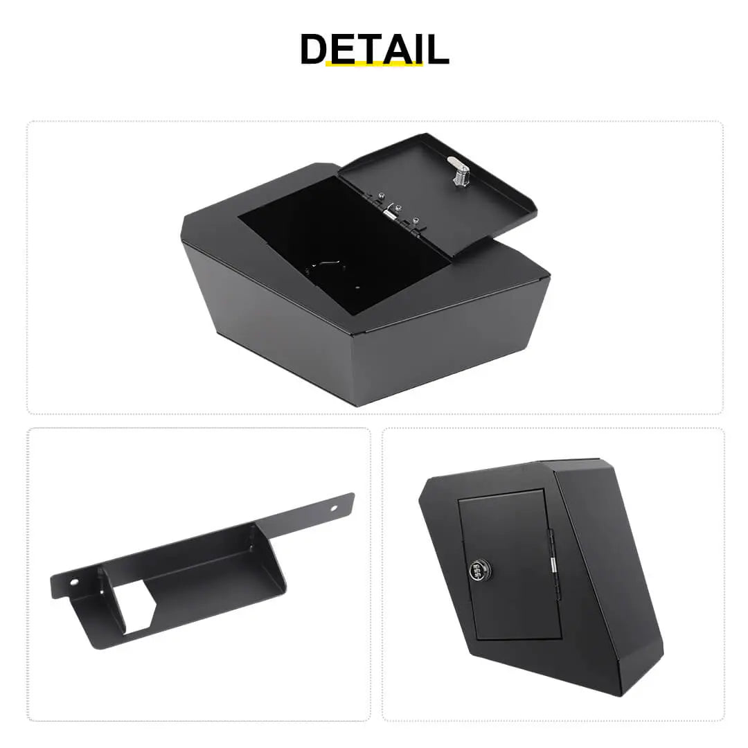 For 2018-2023 Jeep Wrangler JL 4-Door Version Interior Rear Cargo Safe Box Storage Combination Key Lock