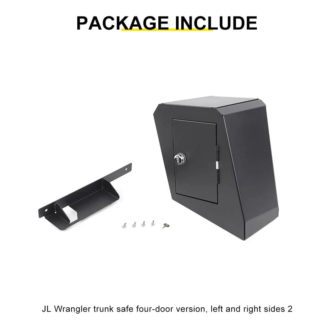 For 2018-2023 Jeep Wrangler JL 4-Door Version Interior Rear Cargo Safe Box Storage Combination Key Lock