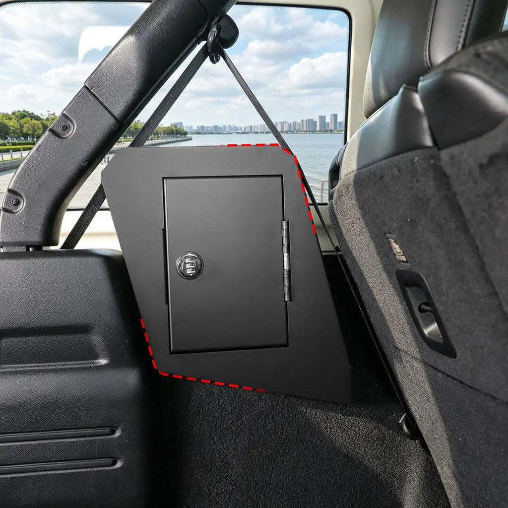 For 2018-2023 Jeep Wrangler JL 4-Door Version Interior Rear Cargo Safe Box Storage Combination Key Lock