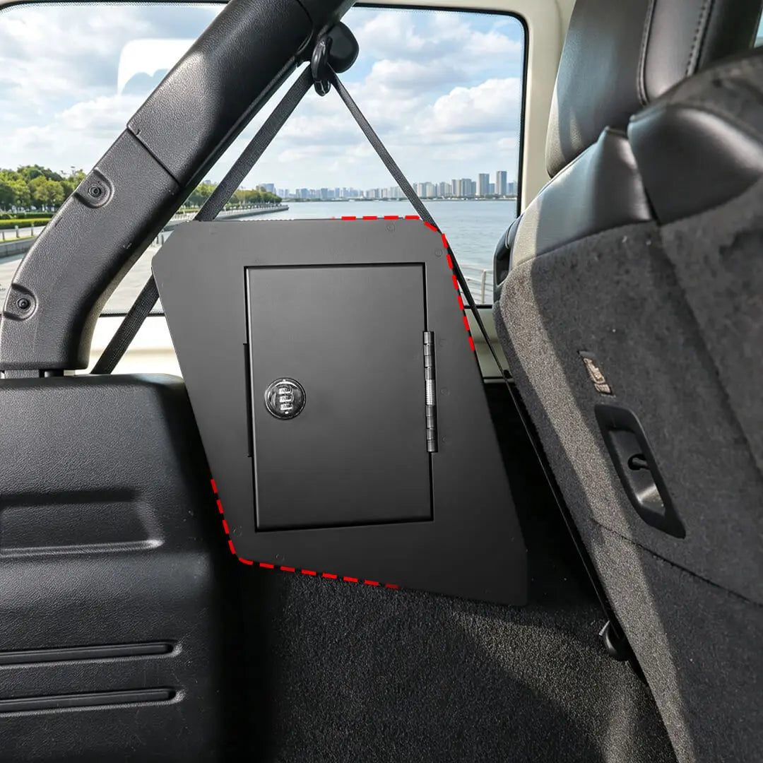 For 2018-2023 Jeep Wrangler JL 4-Door Version Interior Rear Cargo Safe Box Storage Combination Key Lock