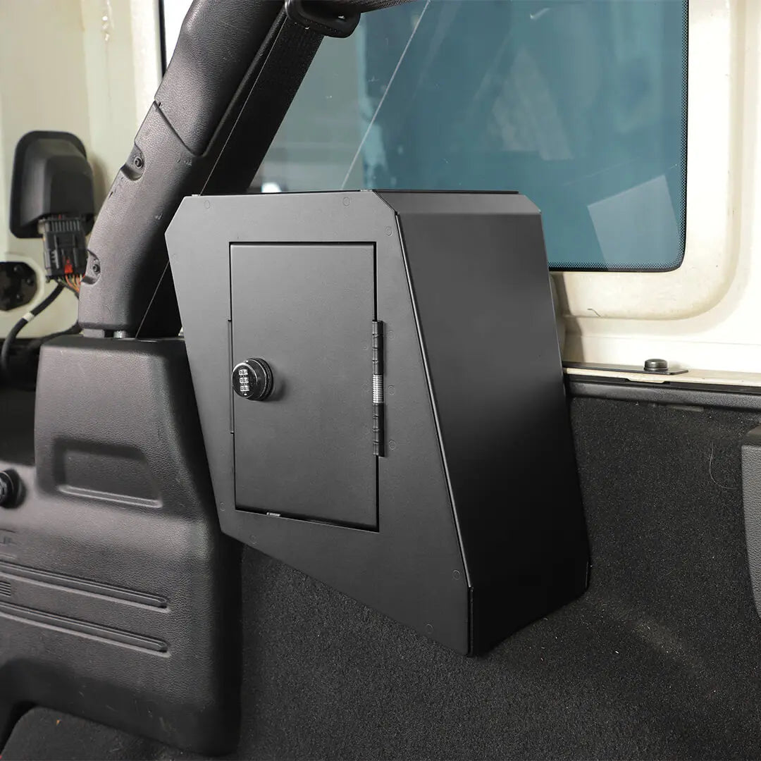 For 2018-2023 Jeep Wrangler JL 4-Door Version Interior Rear Cargo Safe Box Storage Combination Key Lock