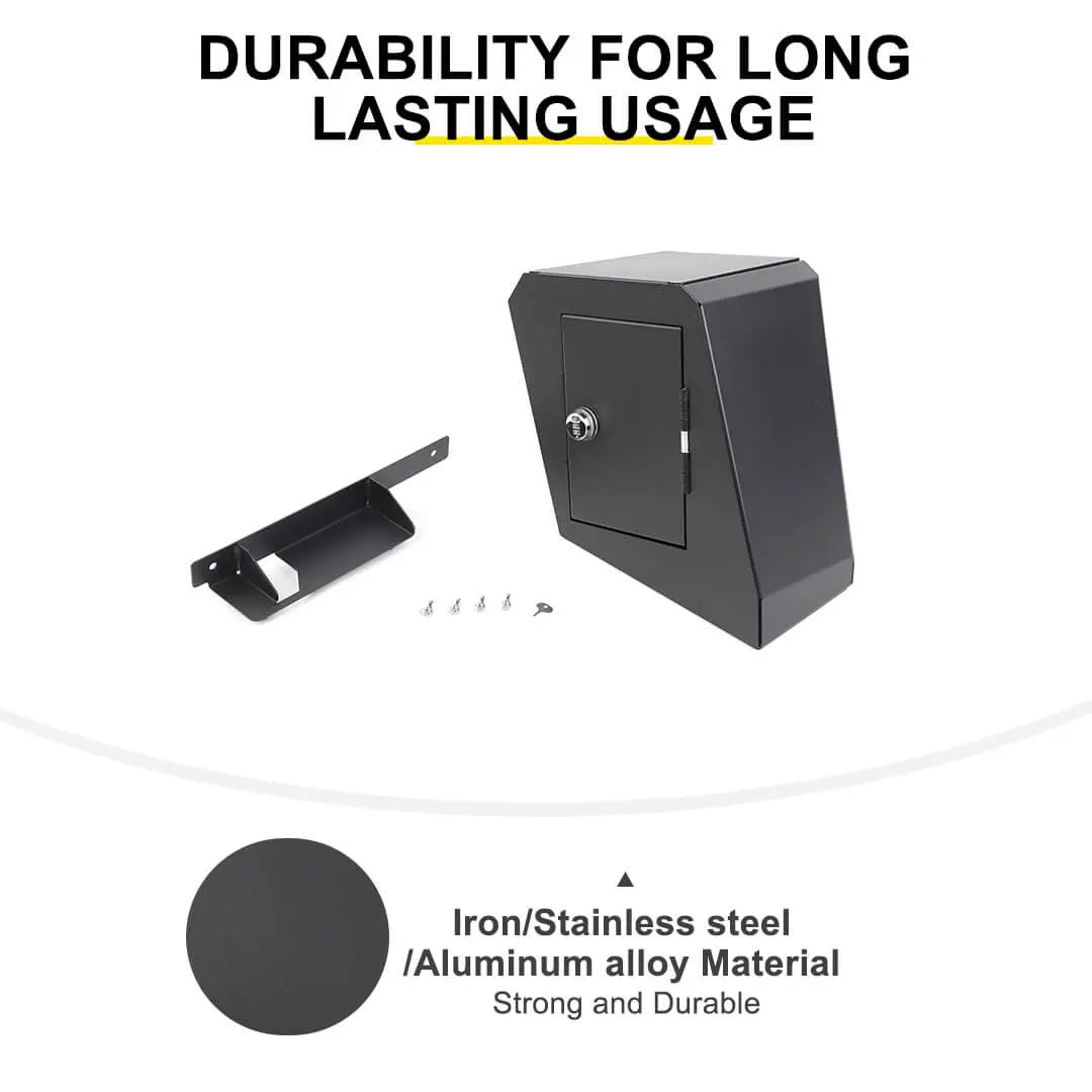 For 2018-2023 Jeep Wrangler JL 4-Door Version Interior Rear Cargo Safe Box Storage Combination Key Lock