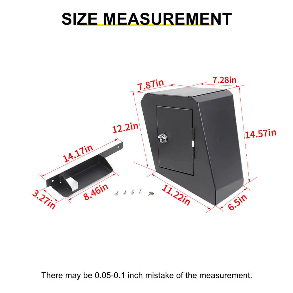 For 2018-2023 Jeep Wrangler JL 4-Door Version Interior Rear Cargo Safe Box Storage Combination Key Lock