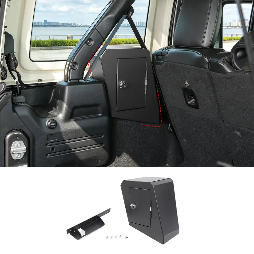 For 2018-2023 Jeep Wrangler JL 4-Door Version Interior Rear Cargo Safe Box Storage Combination Key Lock