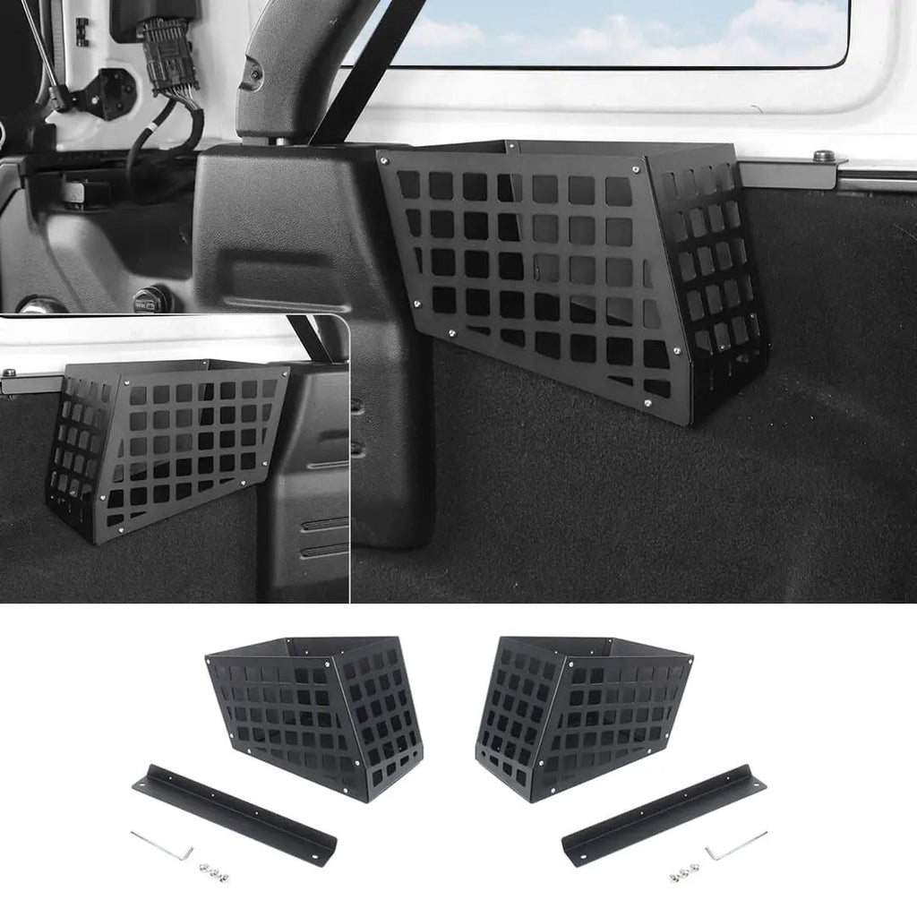 For 2018-2023 Jeep Wrangler JL 4-Door Version Rear Trunk Cargo Side Storage Bracket Organizer Basket