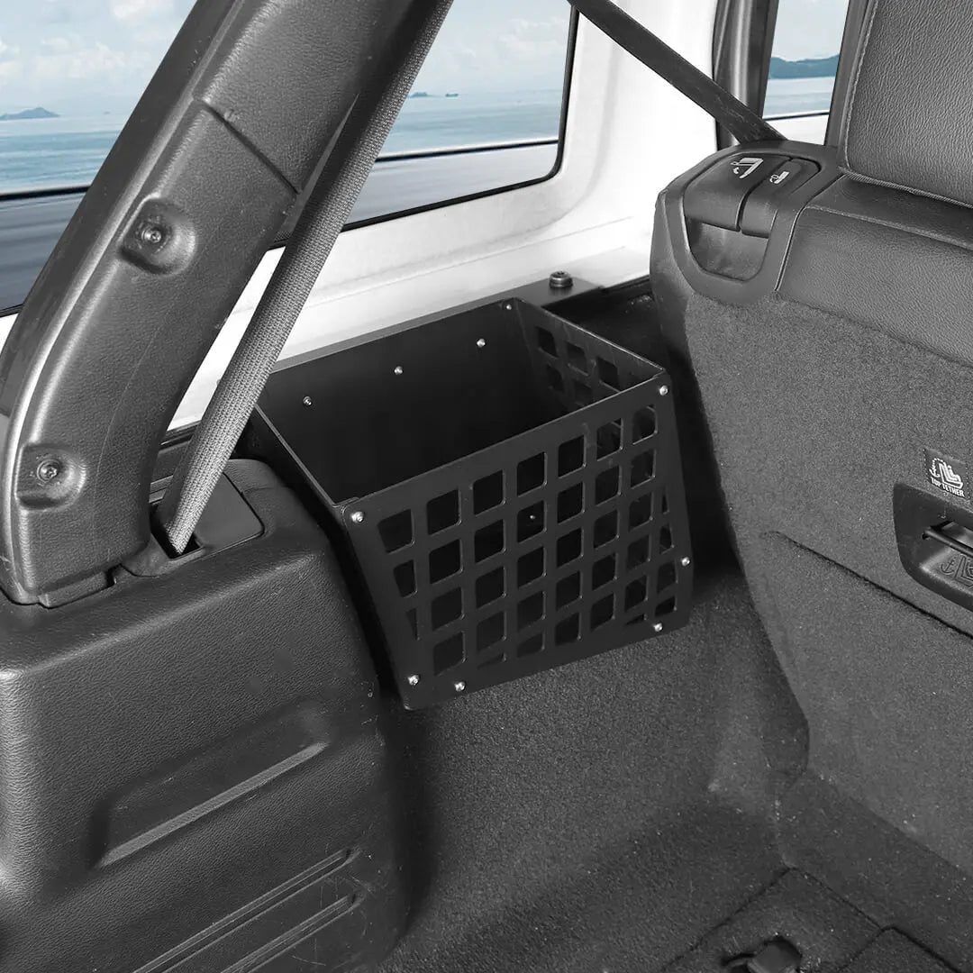For 2018-2023 Jeep Wrangler JL 4-Door Version Rear Trunk Cargo Side Storage Bracket Organizer Basket