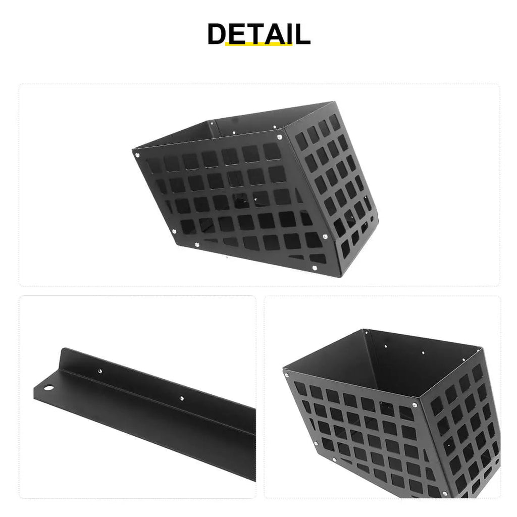 For 2018-2023 Jeep Wrangler JL 4-Door Version Rear Trunk Cargo Side Storage Bracket Organizer Basket