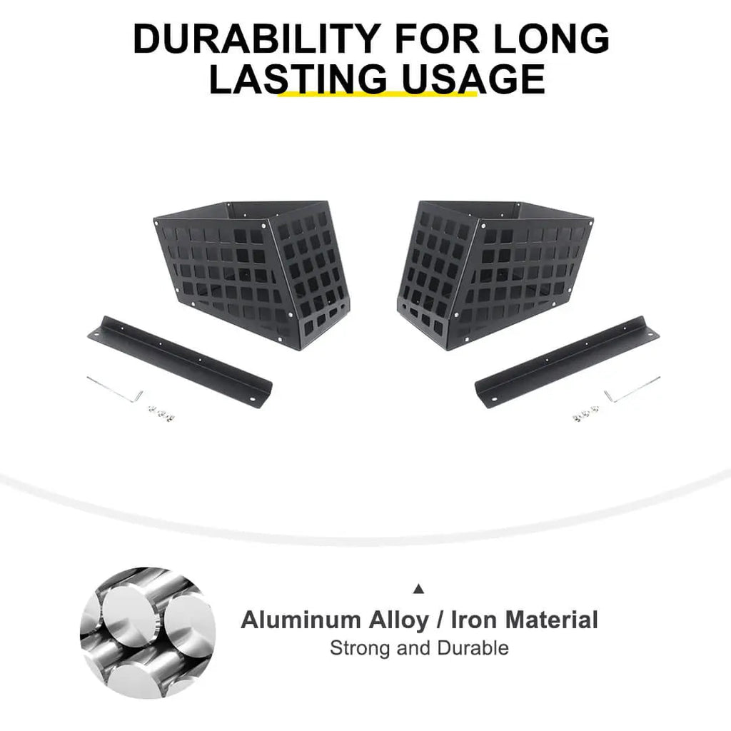 For 2018-2023 Jeep Wrangler JL 4-Door Version Rear Trunk Cargo Side Storage Bracket Organizer Basket