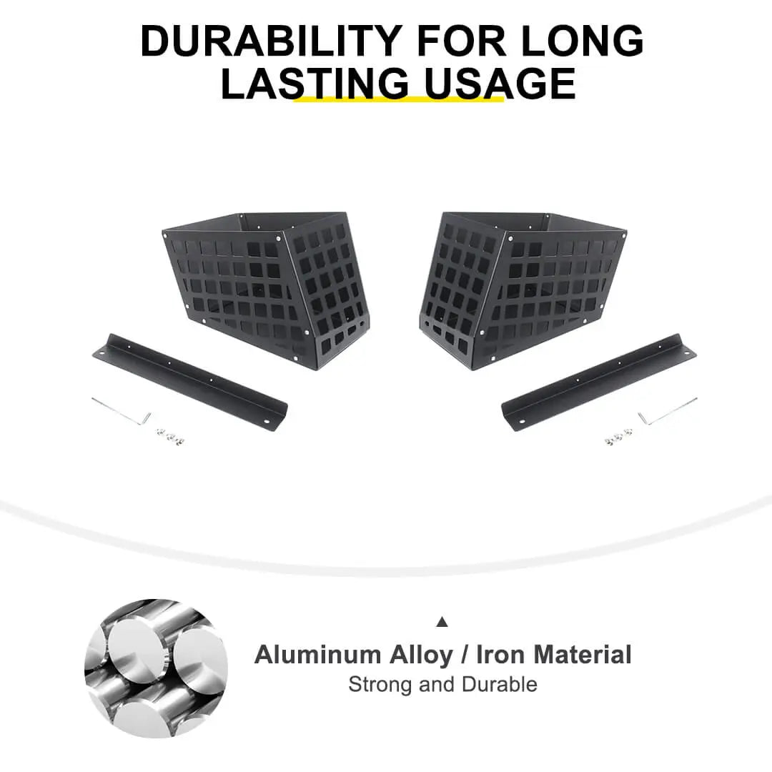 For 2018-2023 Jeep Wrangler JL 4-Door Version Rear Trunk Cargo Side Storage Bracket Organizer Basket