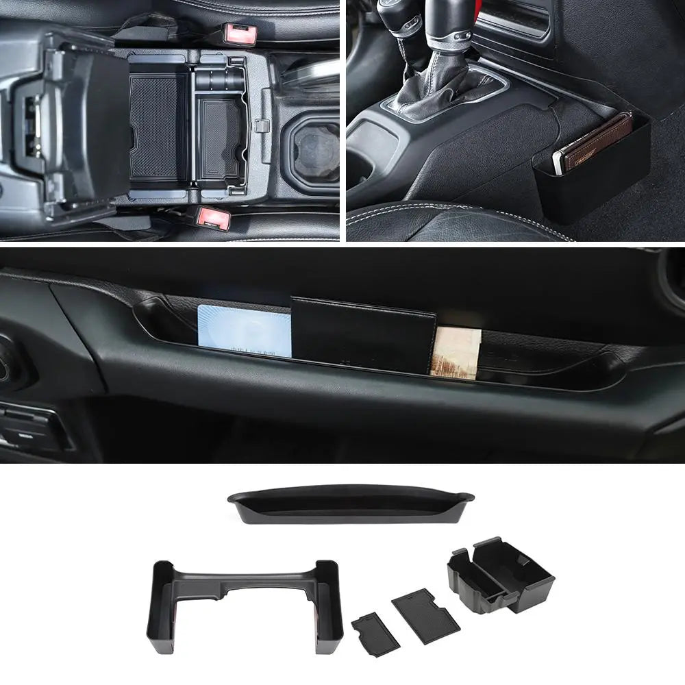 For 2018-2023 Jeep Wrangler JL Co-Pilot Grab Bar/ Armrest Box/ Gear Shift Center Console Storage Box
