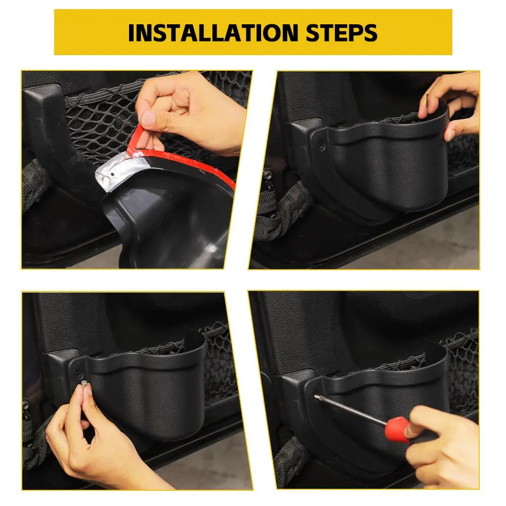 For 2018-2023 Jeep Wrangler JL/Gladiator JT 10 x Co-pilot Grab Bar/ Armrest Box / Center Console Gear/ Door Net Replacement Door Map Pocket Storage Box