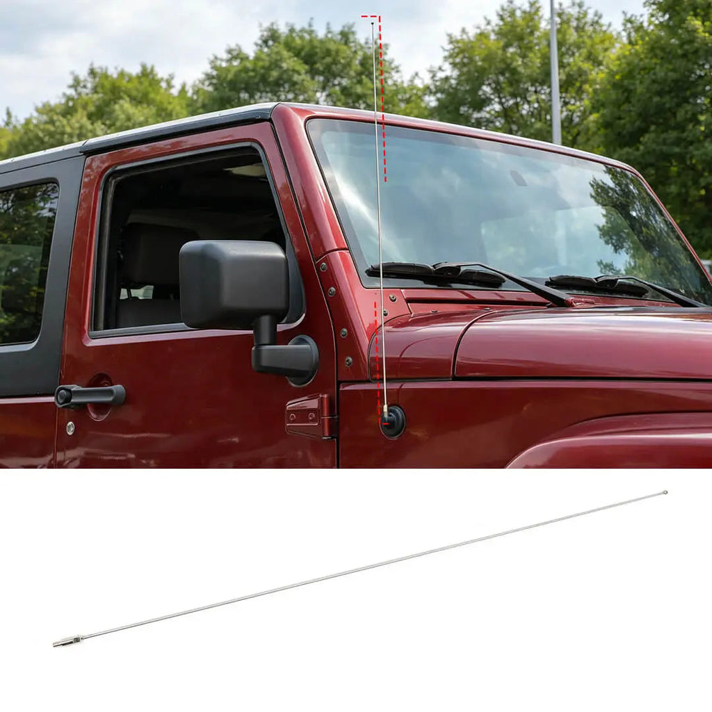 For 2018-2023 Jeep Wrangler JL/Gladiator JT 32.28In Antenna Mast Radio Signal Aerial Antenna Pole AM/FM