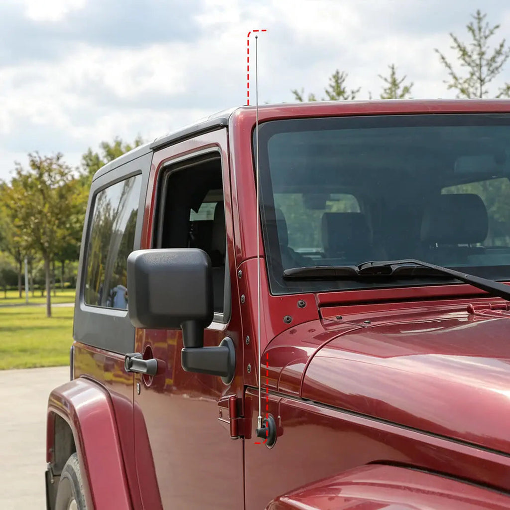 For 2018-2023 Jeep Wrangler JL/Gladiator JT 32.28In Antenna Mast Radio Signal Aerial Antenna Pole AM/FM
