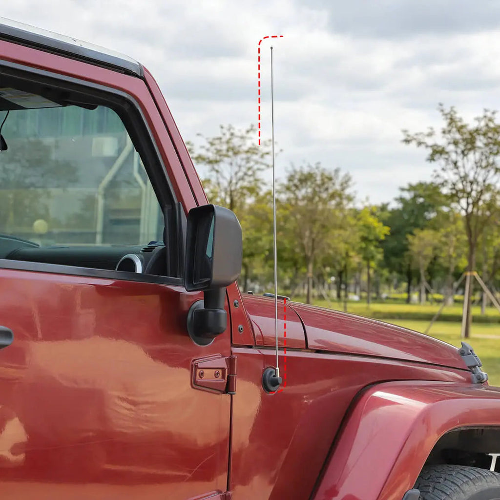 For 2018-2023 Jeep Wrangler JL/Gladiator JT 32.28In Antenna Mast Radio Signal Aerial Antenna Pole AM/FM