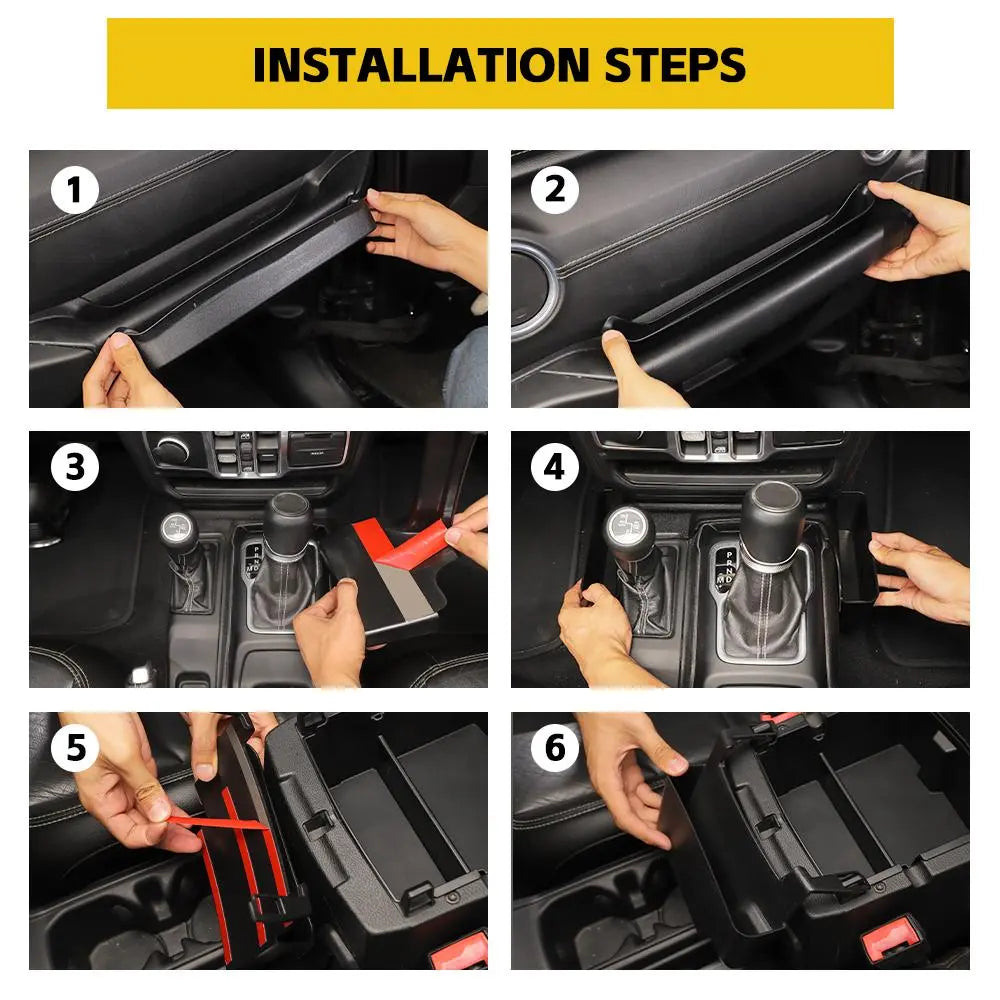 For 2018-2023 Jeep Wrangler JL/Gladiator JT Co-Pilot Grab Bar/ Armrest /Gear Shift Center Console Storage Box