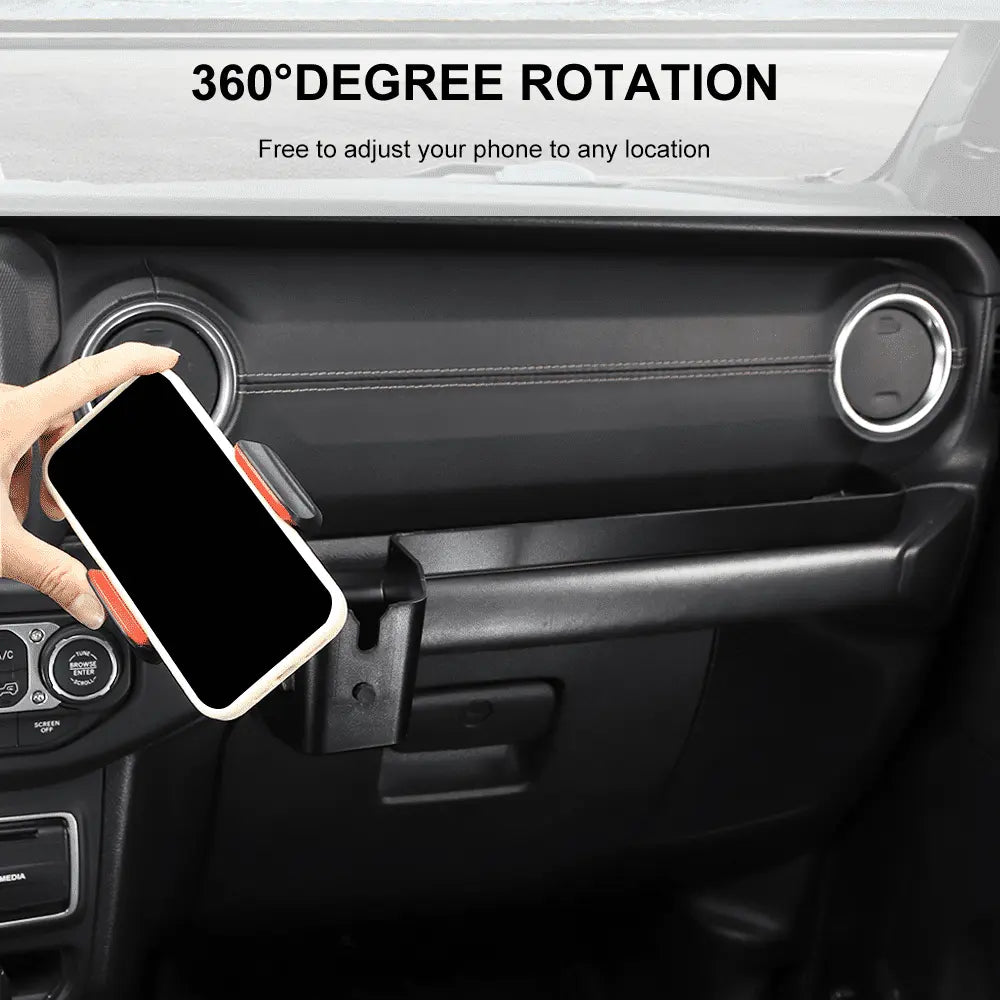 For 2018-2023 Jeep Wrangler JL/ Gladiator JT Co-pilot Grab Bar Handle Storage Box Phone Holder Base
