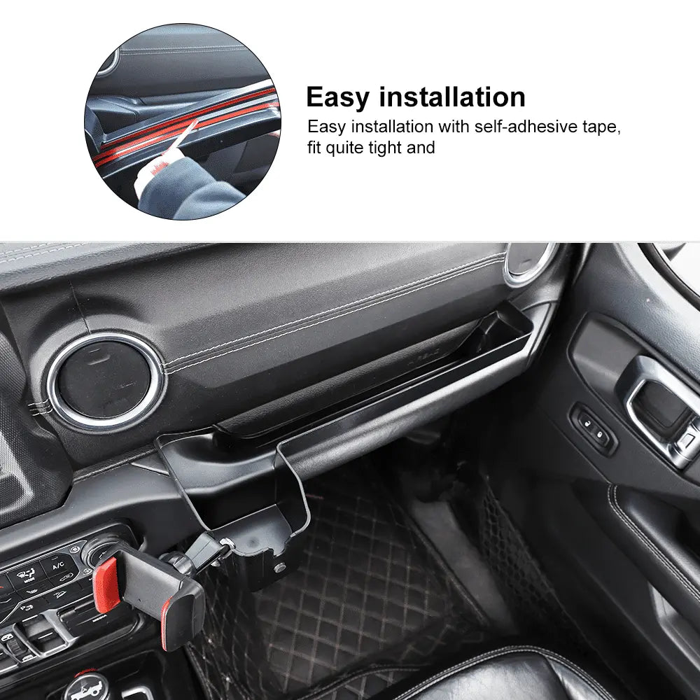 For 2018-2023 Jeep Wrangler JL/ Gladiator JT Co-pilot Grab Bar Handle Storage Box Phone Holder Base