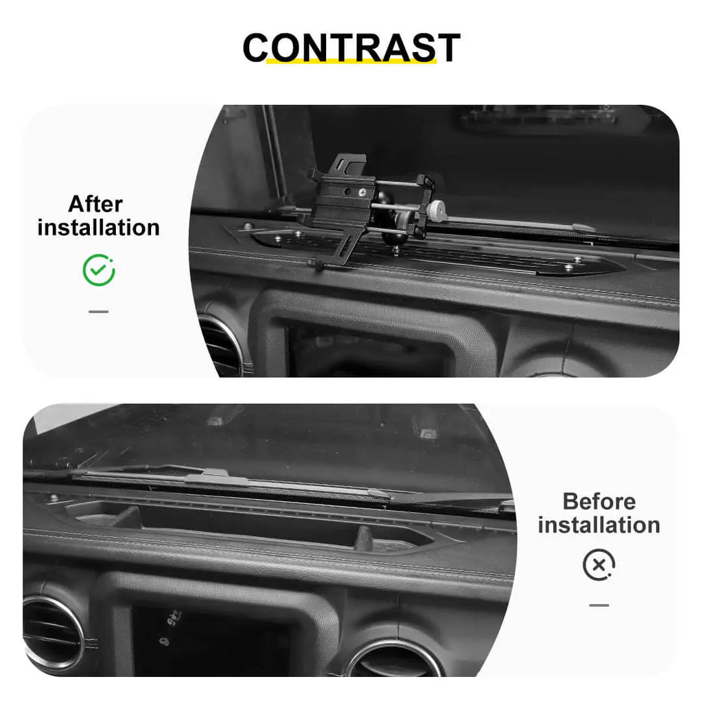 For 2018-2023 Jeep Wrangler JL/Gladiator JT Interior Center Console Mulfuntion Expand Phone Holder Bracket
