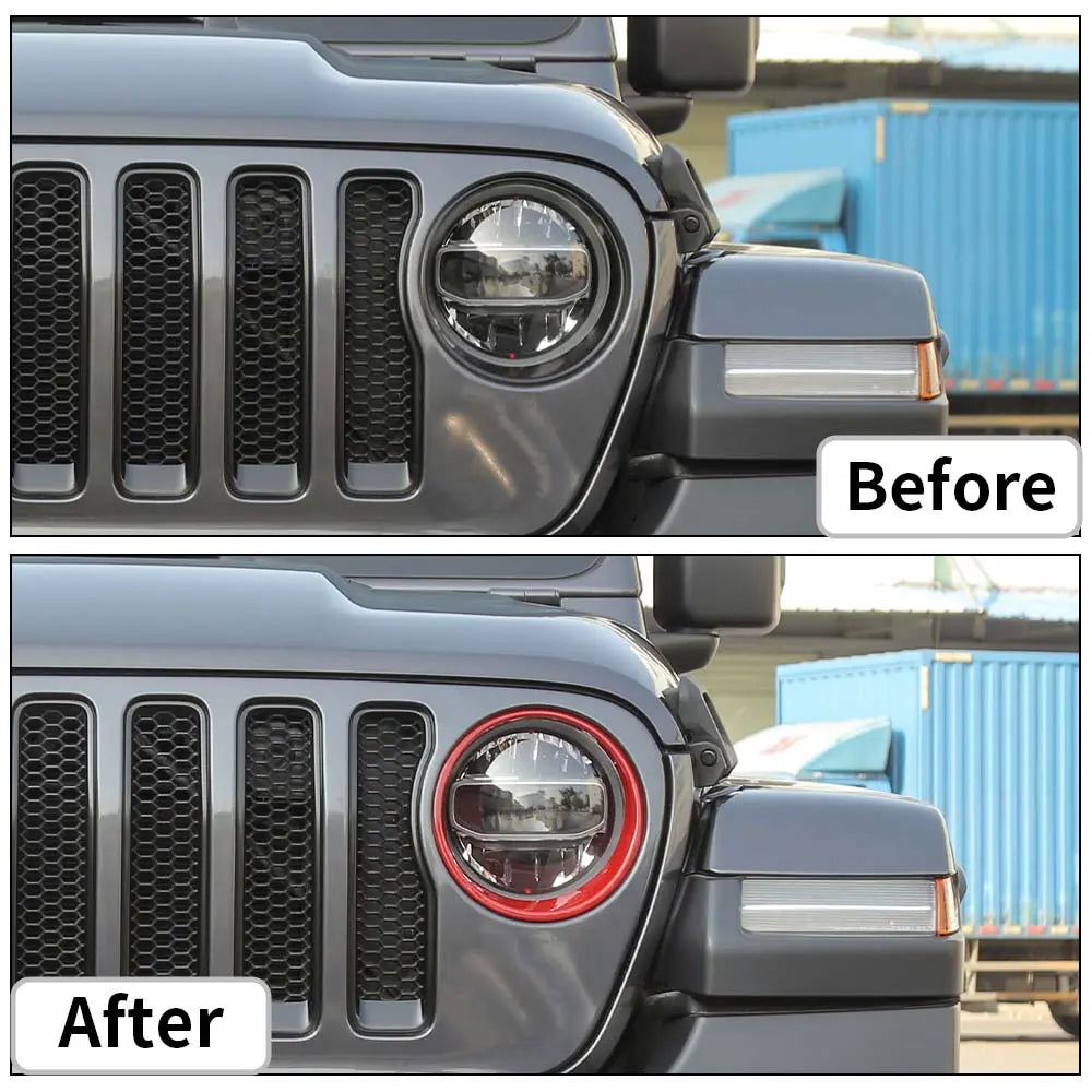 For 2018-2023 Jeep Wrangler JL Gladiator JT Rubicon Headlight Bezels Trim